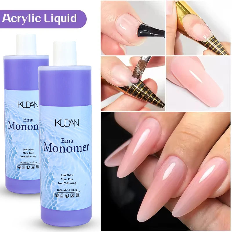 KUDAN Acrylic Crystal Solution Professional DIY Nail Liquid System Gel Long-lasting Non-yellow Acrylic Liquid Monomer