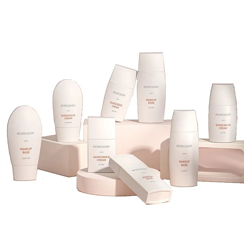 30ml 50ml square Plastic PE Squeeze Tube for Foundation Isolation Cream and Sunscreen Empty Bottle Makeup Contaoners