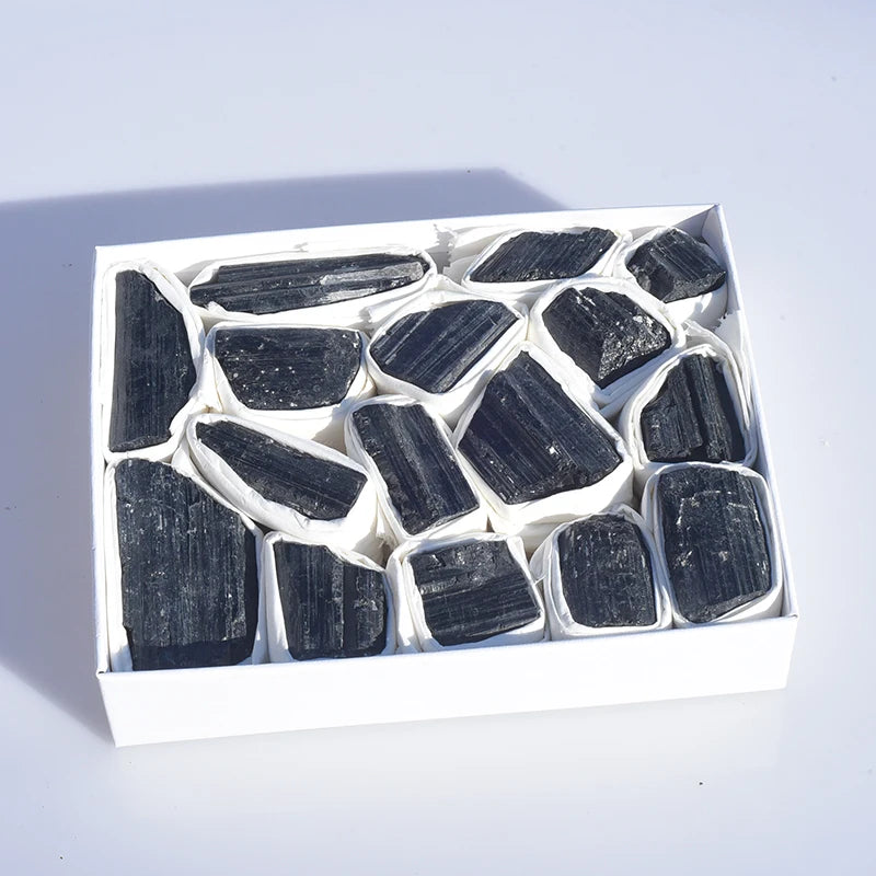 Wholesale Natural Rough Material Black Tourmaline Mineral Stone Crystal Specimens for Decoration