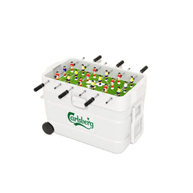 Ice Cooler Box with Foosball Table Game Trolley Cooler Cart for Picnic