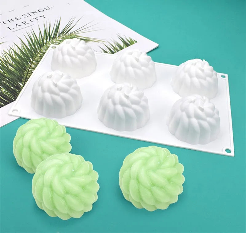 Wholesale Price Mousse Cake Mold 6 Caivty Santa Ana Flower Silicone Mold DIY Chocolate Baking Tools B7-88