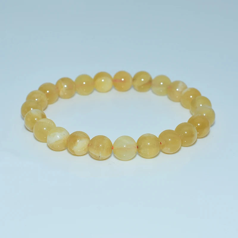 Wholesale 6/8/10mm Natural Orange Calcite Bracelet for Women Men
