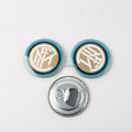 Customized 55mm Round Metal Badge Tin Opener Magnetic Beer Bottle Button Opener