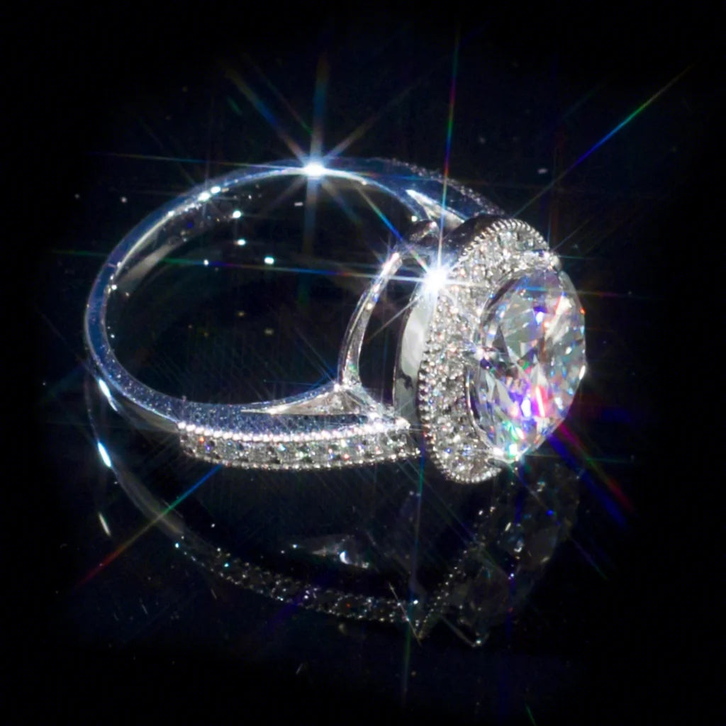 Pass Diamond Tester 10K 14K Solid Gold Moissanite Engagement Ring Wholesale Iced Out Real Gold Diamond Wedding Eternity Band