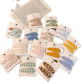 2PCS Cardboard Pack Set Embroidery Cloth Clips Hair Clip Water Droplet Shape Cloth Hair Clip