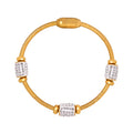 Wholesale Customizable Czech Diamond Gold Plated Woman's Fashion Bracelet Personalized Cuff Bangle