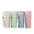 Customized Logo 300ml Eco-friendly Portable Thermos Cup Biodegradable Thermos Coffee Cup Wheat Straw Thermos Cup