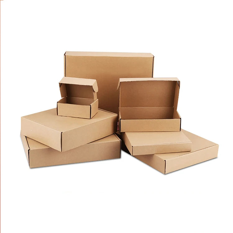 Wholesale Recyclable Corrugated Paper Box Foldable Personalized Custom Logo Printed Kraft  Shipping Paper Boxes