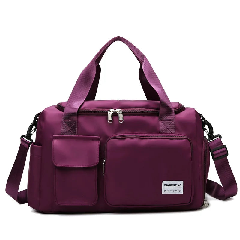 Outdoor Sports Yoga Bag Waterproof Oxford Cloth Duffel Bag Large Capacity Travel Bag With Shoe Compartment