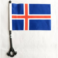 14x21cm Polyester Custom Printing Bicycle Flag Handlebar Iceland Flag  For Outdoor Cycling Decoration