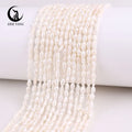 Wholesale 3-3.5mm A+ Rice Shape Cultured Freshwater Pearls Loose Pearls for Jewelry Making Bracelet Necklace Natural Pearl Beads