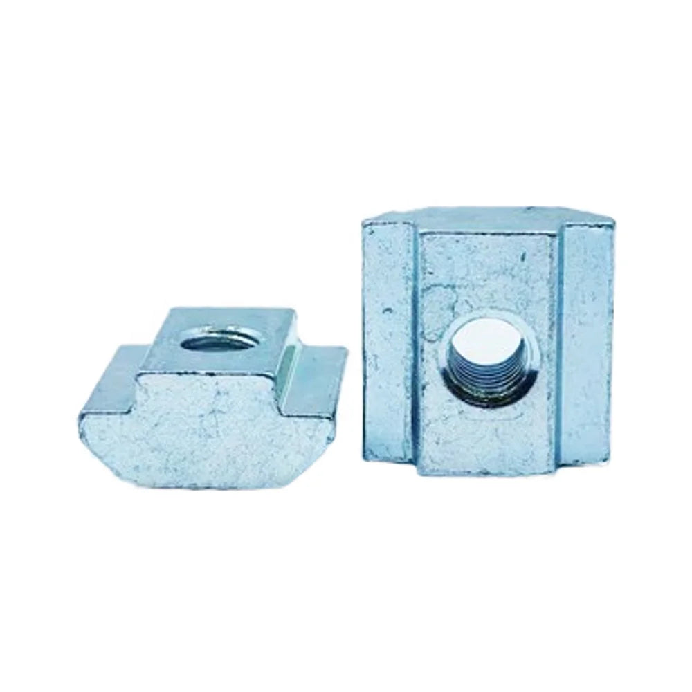 Galvanized Pre-Assembly T-Nuts M4 M5 M6 M8 Self-Aligning Threaded Slide-in T-Slot Nut for 4545 Aluminum Profile