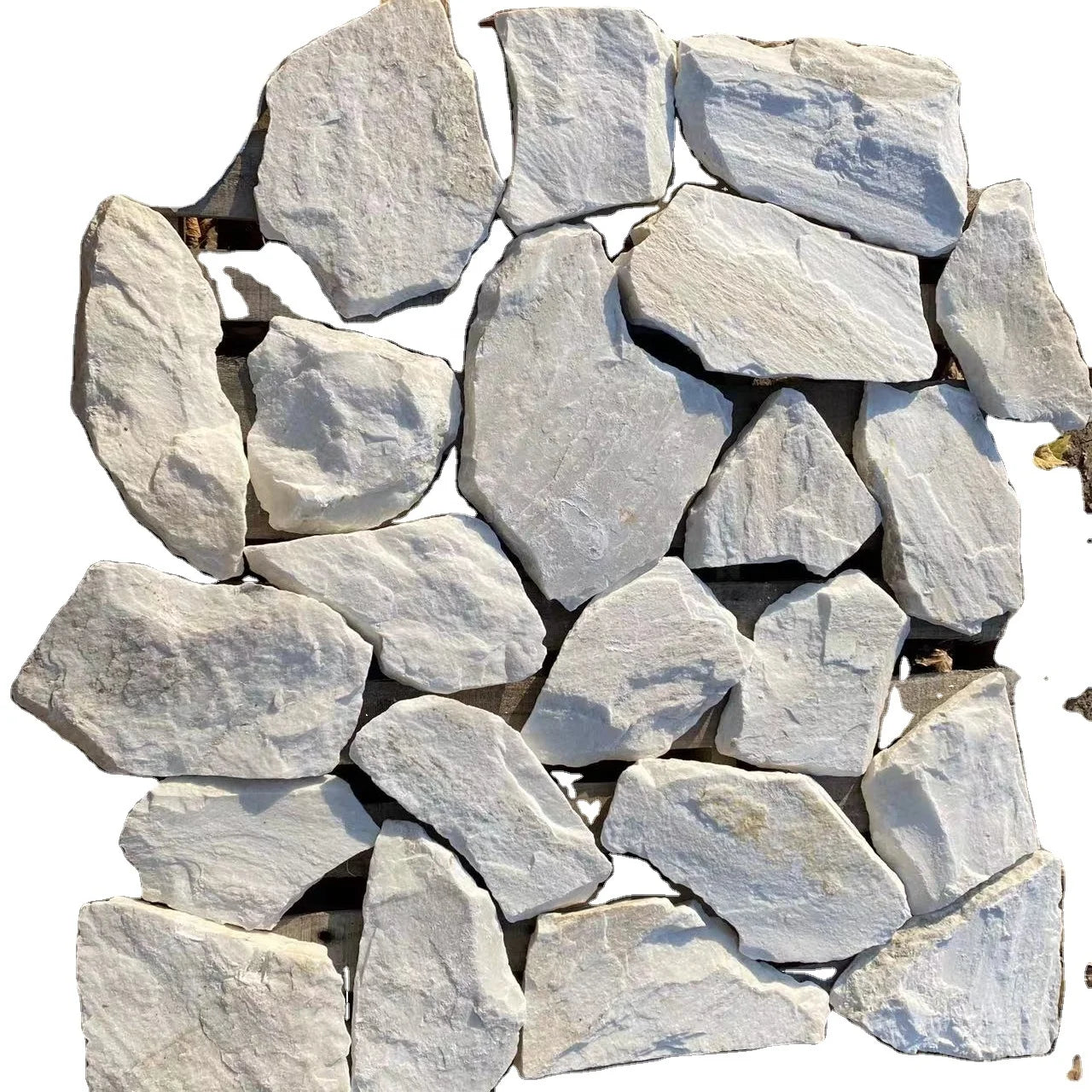 Natural White Quartzite Irregular Crazy Random Flagstone