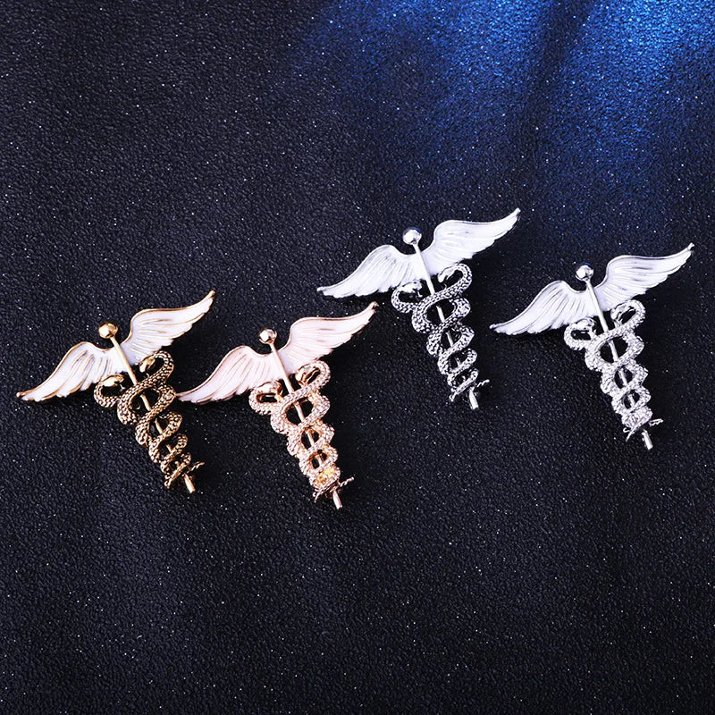 European and American Retro Alloy Drop Oil Drop Snake Animal Brooch Angle Wing Snake Brooch