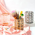 Hot Selling Manicure Cosmetic Tool Nail Brush Storage Cup Luxury Crystal Glass Cup for Nail Art Accessories Storage Glass Bottle