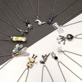DAIHE Wholesale Hip Hop Multiple Styles and Colors Stainless Steel Street Personality Necklace for Men