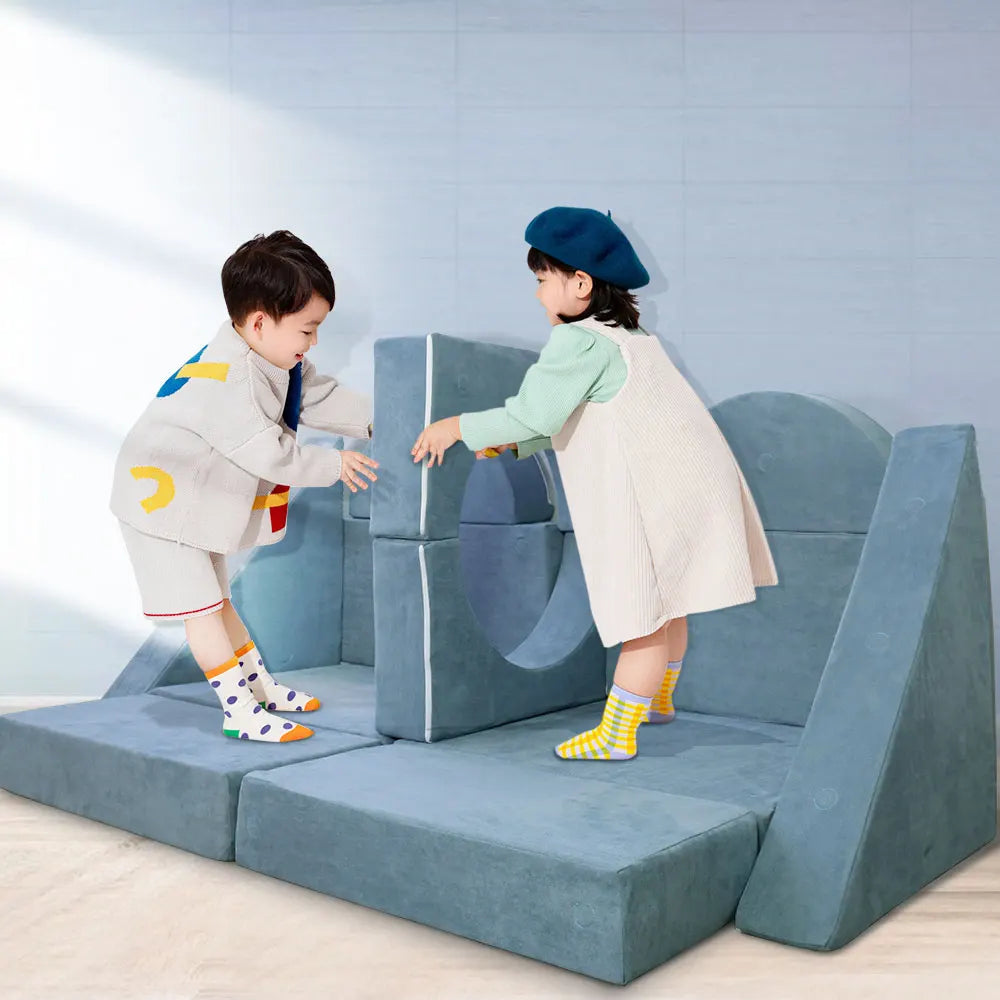 Certipur-US Kid's Playing Sofa Couch Kids Crawling Sliding Tatami Comfort Foam Blocks Magnets Couch Children/