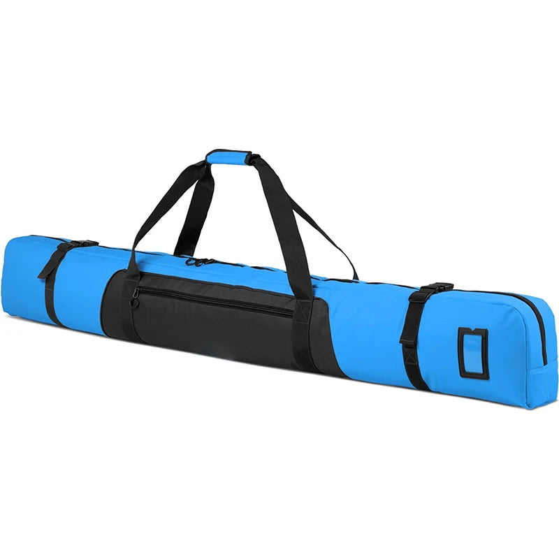 Waterproof Snow Ski Bag with Padded Protection Durable Oxford Fabric Ski Carry Bag with Front Pocket Adjustable Straps