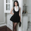 Best Selling Elegant Halter Casual Mini Fashionable Cute Pleated Fluffy Dress