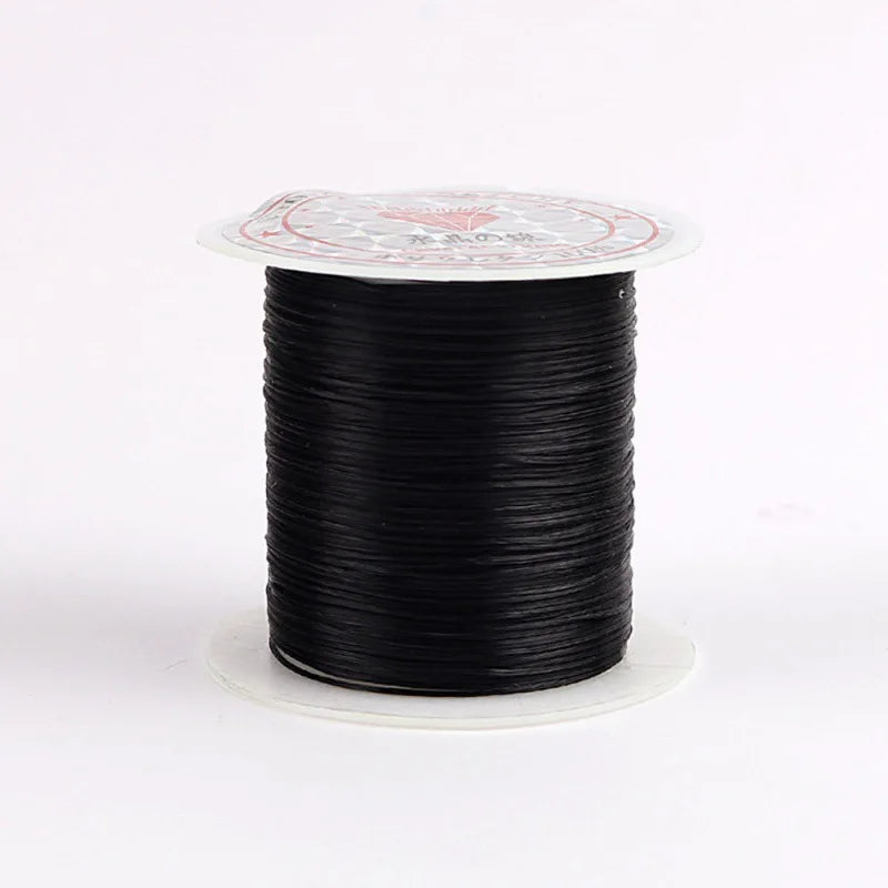 Cheaper 10Meter/Roll Strong Quality Black 0.8MM Crystal String Cord for Jewelry Making