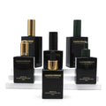 Customized  Oil Container  30ml 50ml 100ml square Perfume Bottles With Rubber Dropper or Sprayer Gold Silver Cap