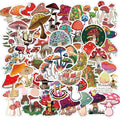 50Pcs Cute Cartoon Mushroom Graffiti Stickers Skateboard Guitar Decorative Stickers DIY Waterproof Gift Sticker for Kids