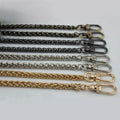 120cm 47''  Metal Wheat Chain Purse Strap Replacement Gold Silver Gunmetal Handbag Shoulder Strap with Clasps for DIY Bag Making