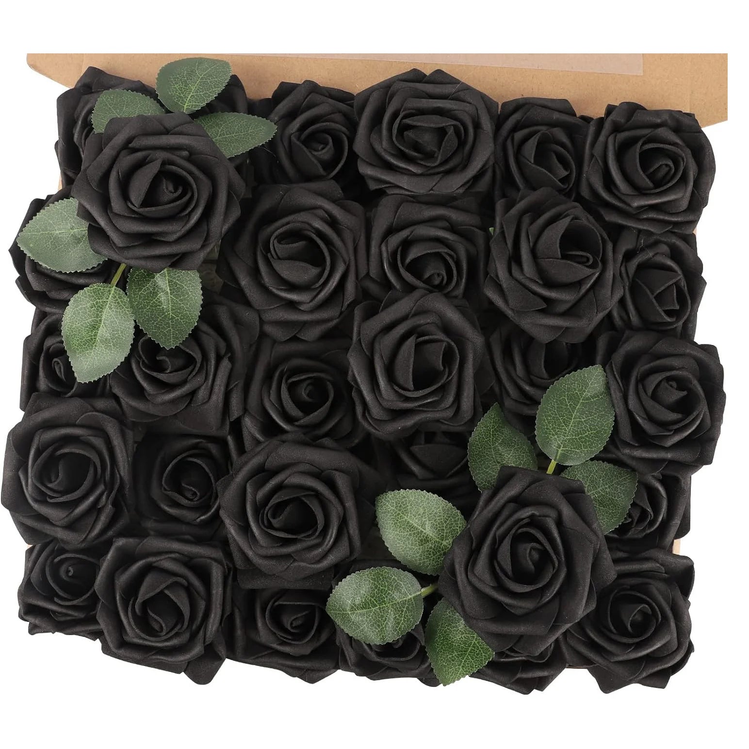 2024 Valentines Mother Day Gift Fake Foam Eternal Rose Box Black Roses Artificial Flowers for DIY Bouquets