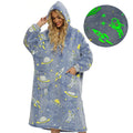 Glow in the Dark Big Hoodie Blanket Unicorn Giant Oversize Sweatshirt Blanket Hoodies Glow