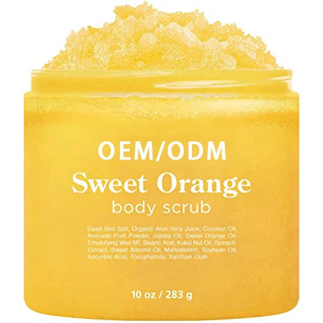 Aixin OEM ODM Nourishes Skin Whitening Organic Sea Salt Body Scrub Smooth Pure Sweet Orange Body Scrub