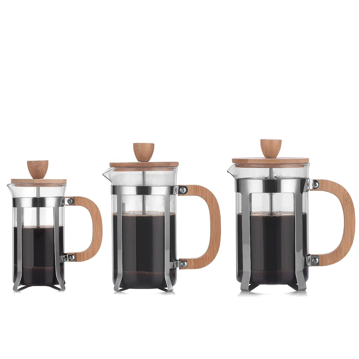 Borosilicate Glass French Press Coffee Maker Eco-Friendly 600ml 3500ml Coffee Filter French Press Coffee Machine for Drinkware