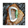 Customized D-Shape Climbing Carabiner Clips 7075 Aluminum 12KN Wire Gate Carabiners for Outdoor