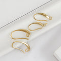 14K Gold 18K Golden Plated Brass Earring Charms Hooks Flat Cord Preserving for Persistent Jewelry Making