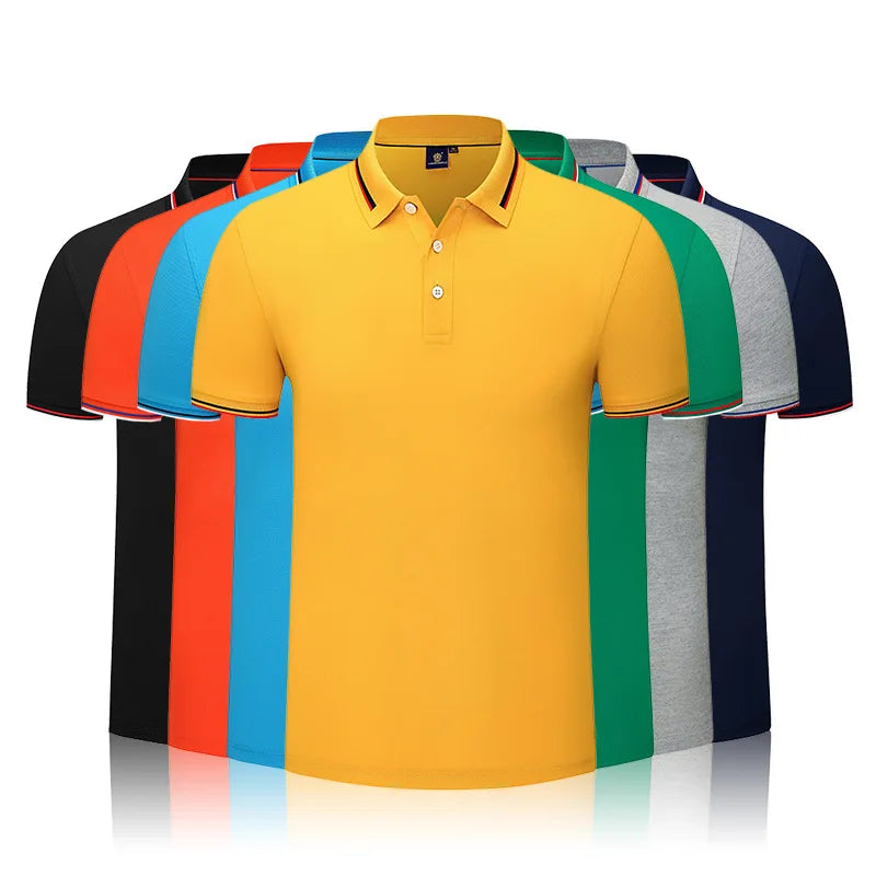Wholesale 200gsm Cotton Polyester Embroidery logo Men Polo Shirts Blank Plain Men Golf Short Sleeve Men Polo Shirt