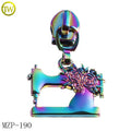 Customized rainbow Metals Slider Puller Designs Nylon Metal 5# Lady Purse Metal Zip Pulls