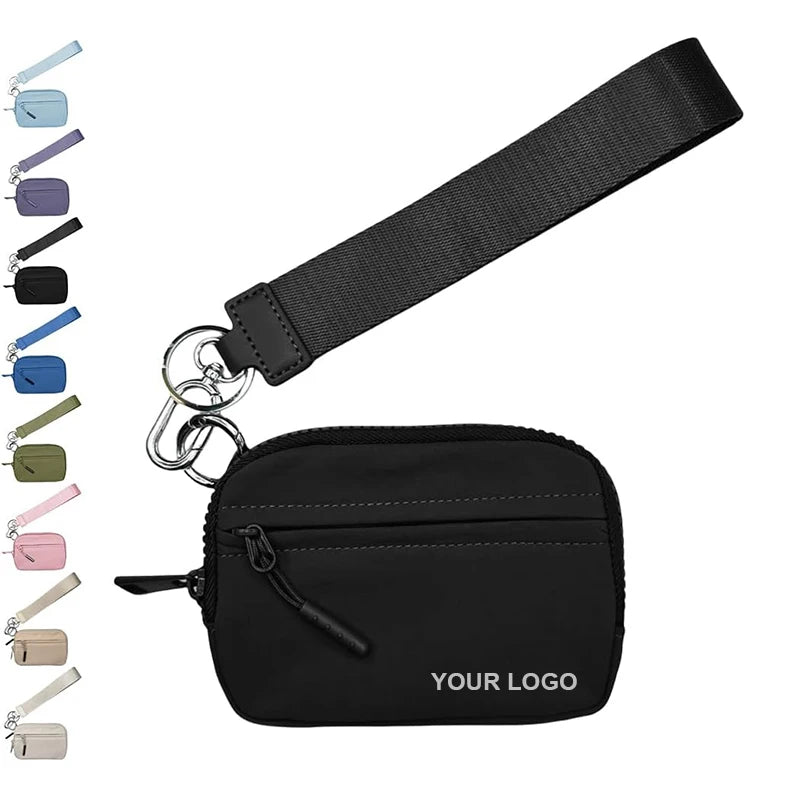 RFID Wallet Daily Accessories Waterproof Small Keychain Pouch Kids Mini Unisex Nylon Coin Purses ID Name Card Holder Window MegaBDM