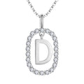 Ladies Fashion Pendant Necklace Designer 925 Sterling Silver with Diamond Alphabet Pendant Jewellery