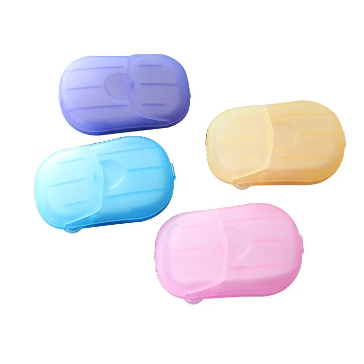 Disposable Portable Travel Small Soap Hand Washing Tablets Mini Box Cleansing Soap Paper