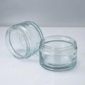 Wholesale 200g Wide Mouth Glass Cosmetic Cream Jar Empty for Facial Mask Black Golden Lid Plastic Cap for Skin Care Face Cream