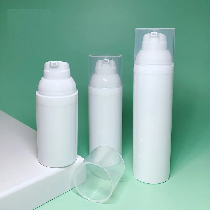Manufacture Plastic Airless Pump Dispenser 30ml 50ml 75ml Vacuum Airless Pump Bottle with Brush Cap for Serum Lotion
