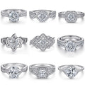 Customize 925 Sterling Silver 18K Gold Plated Engagement Wedding Ring Fine Jewelry Set for Women