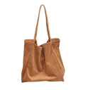 Casual Corduroy Shoulder Tote Bag Large Custom Capacity Reusable Shopping Bags