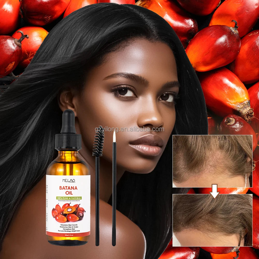 MELAO OEM Aceite De Batana Natural Plant Moisturize Repair Damaged Eliminates Split Ends Batana Oil for Hair Growth