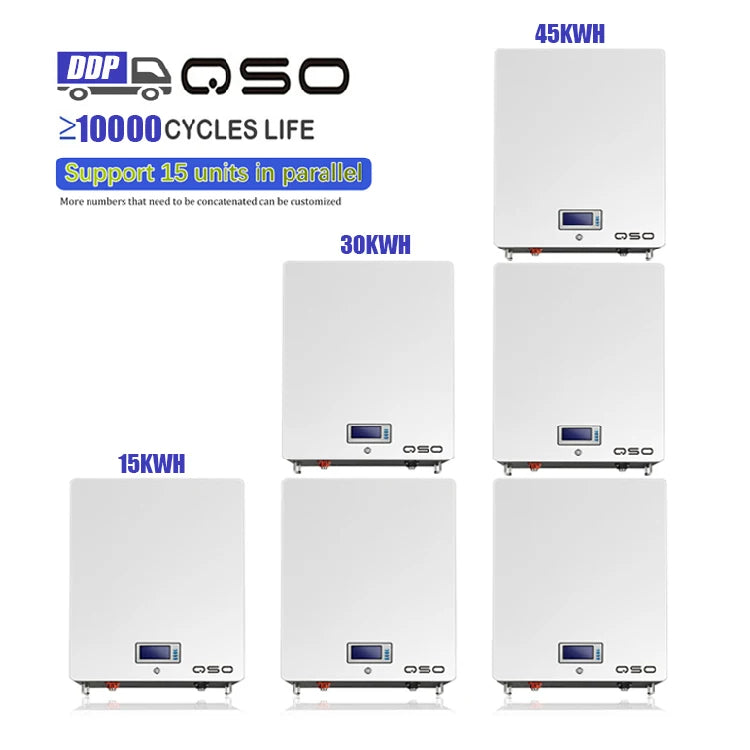 QSO Pl Eu Stock Lifepo4 48V 280Ah 15.36kwh 15kw 10kwh Home Energy Storage 314Ah 300Ah 51.2v 15kwh Lithium Battery Eu Warehouse