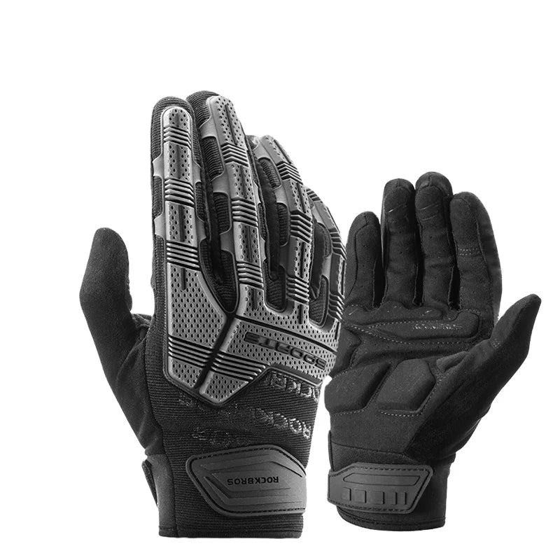 ROCKBROS Bicycle Gloves MTB Gloves Full Finger Sport Thickened Pad Shockproof Breathable Gel Motorcycle Gloves