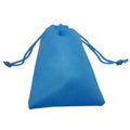 Wholesale Blue Canvas Mini Drawstring Bags Reusable Non-Woven for Bulk Purchase