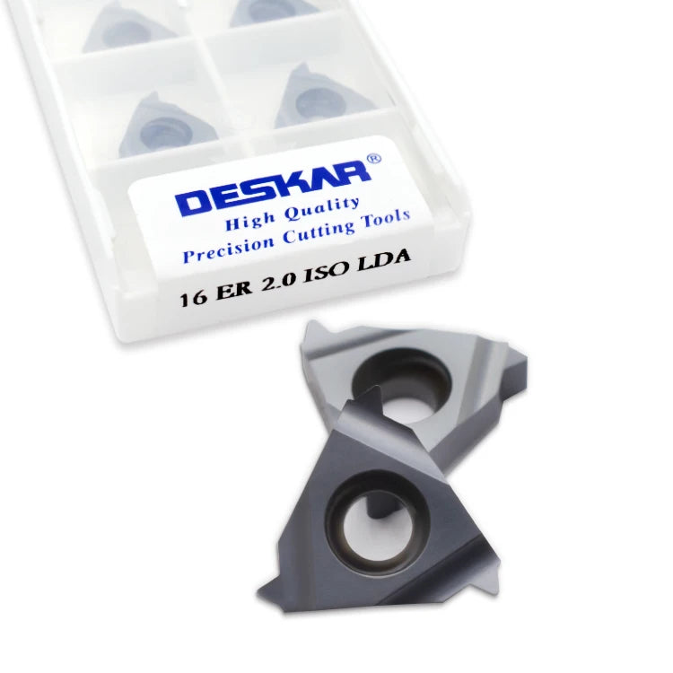 For DESKAR 16 ER 2.0 ISO LDA Carbide Threading Inserts for CNC Machining Turning Access Customizable CVD Coating Cutting Tools