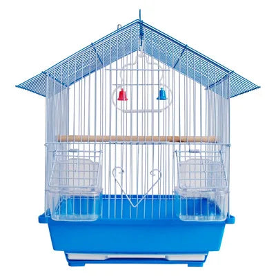 B006 Low MOQ OEM Birds Cage with Plastic Trays Metal Parrot Bird Cage Animal Cages