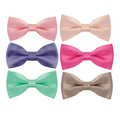 Wholesale Men's Korean Style Pink Navy Rose Gold Bow Tie Adjustable Polyester Collar Gift