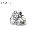 Wholesale Cheap Price 10*10mm Heart Cut White Cubic Zirconia Synthetic CZ Stones for Jewelry